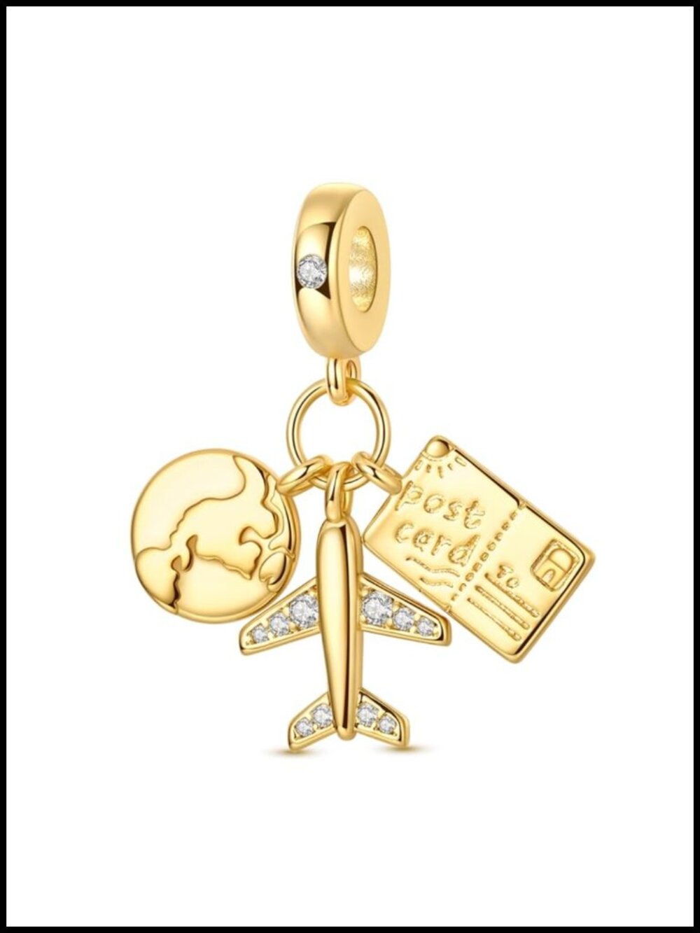 Gold Flower Family Charms for Bracelet 925 Sterling Silver Bead Charm Jewelry
